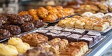 Traditional Greek sweet treats showcased in a delightful storefront, featuring an array of Greek baked goods that embody the rich flavors and culture of Greek pastry delights.