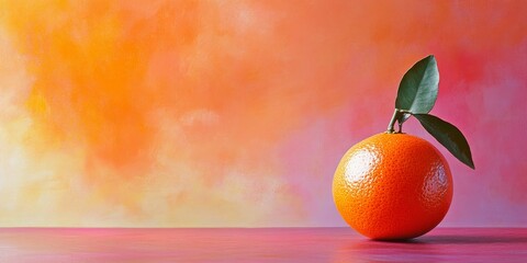 Poster - Mandarin fruit displayed against a vibrant colored background, showcasing the rich hues and textures of mandarin, making it an appealing visual representation of fresh mandarin.