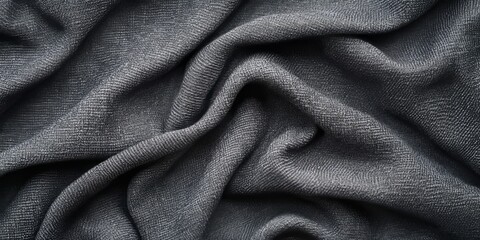 Aufkleber - detailed dark grey fabric background showcasing intricate textures and patterns, perfect for design projects that require a versatile and visually appealing dark grey fabric background.