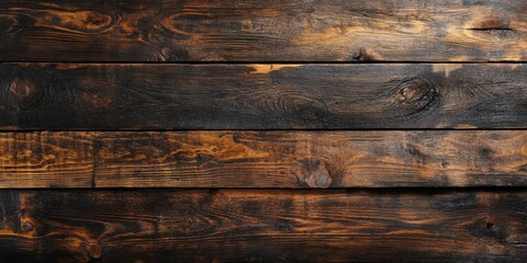 Aufkleber - Rustic wooden table surface featuring dark planks creates a warm ambience. The brown wood texture of these dark planks adds a natural appeal, perfect for various artistic and design projects.