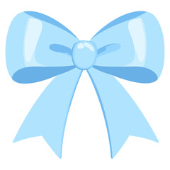 Wall Mural - Blue bow ribbon illustration accessories decorative vector