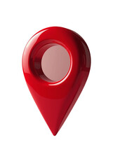 Wall Mural - 3d glossy red location symbols with no background. map pointer. location symbol