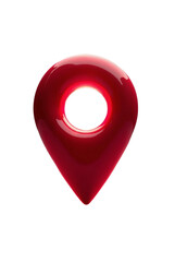 Wall Mural - 3d glossy red location symbols with no background. map pointer. location symbol
