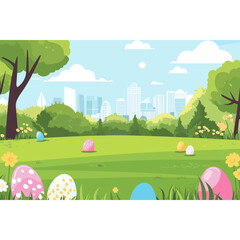 Poster - Park illustration landscape outdoors vector