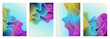 © AchmadChoirul - set of colorful abstract 3d layered vibrant cover poster background design