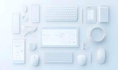 Poster - Modern smart home office featuring ergonomic furniture, sleek design, integrated technology, vibrant decor, and a productive atmosphere.