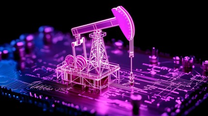 Poster - Global Oil Supply Chain Map, detailed visualization of extraction sites, transportation routes, and distribution networks across regions.