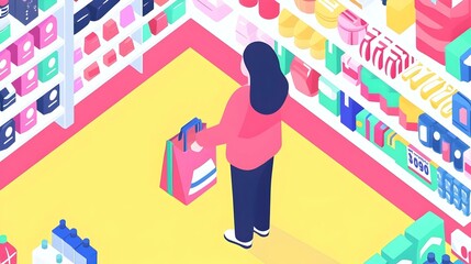 Poster - Vibrant digital marketplace showcasing diverse platforms, bustling with activity, featuring colorful interfaces and engaging user experiences.