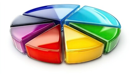 Poster - Colorful 3D Pie Chart Data Visualization