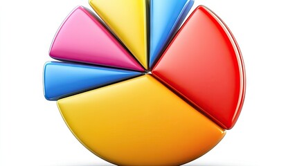 Poster - Colorful 3D Pie Chart Data Visualization