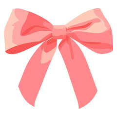 Wall Mural - Pastel pink bow ribbon illustration accessories decorative vector