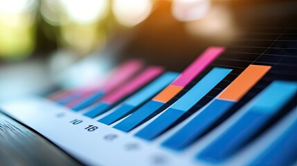 Aufkleber - Colorful Data Visualization on a Laptop Screen