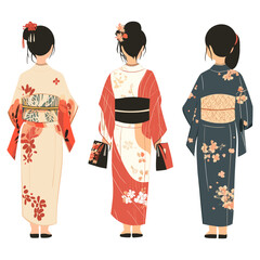 Wall Mural - Illustration clothing japanese fashion vector