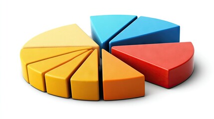 Poster - Colorful Wooden Pie Chart Data Visualization
