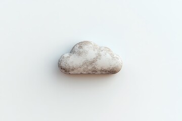Poster - Gray cloud icon on white background