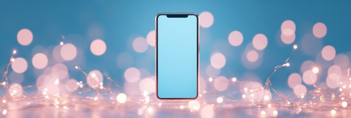 Aufkleber - Vibrant Smartphone Amidst Festive Neon Lights