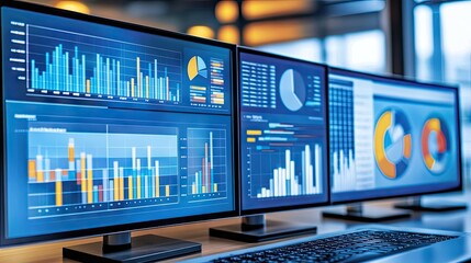 Poster - Data analysis and visualization on multiple computer screens