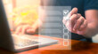 © Pheniti - Business man using laptop checklist survey, Filling out digital checklist, Questionnaire with checkboxes. Business performance monitoring and evaluation concept.
