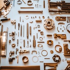Poster - Precision Metal Parts Workshop Flatlay