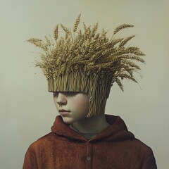 Canvas Print - Wheat Child: A Harvest Portrait