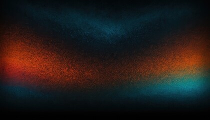 Poster - Blue and orange gradient background design with grainy noise texture effect web banner design
7