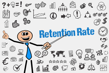 Wall Mural - Retention Rate