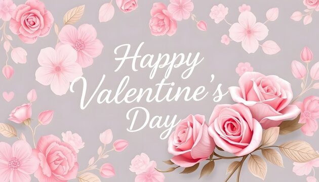 A banner featuring soft floral patterns in pastel colors, a cursive 