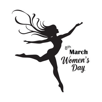 women day typography design