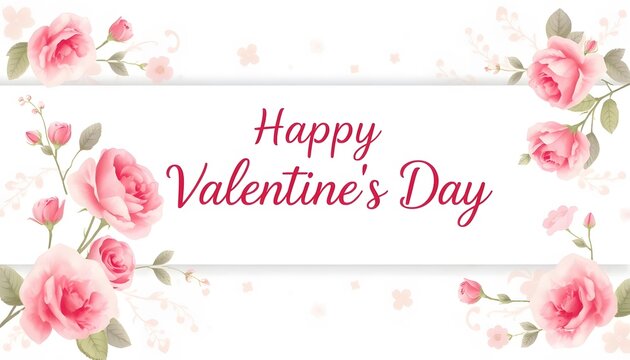 A banner featuring soft floral patterns in pastel colors, a cursive 