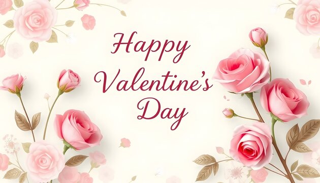 A banner featuring soft floral patterns in pastel colors, a cursive 