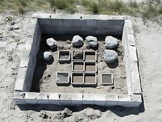 Poster - Beach sand experiment, dune setting, research
