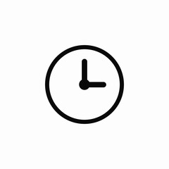 Poster - clock time icon vector sign