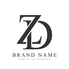 Aufkleber - ZD trendy logotype template. Initial letter z and d classic font style. Creative logo for company name or identity.