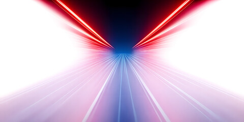 Poster - Png futuristic technological style. Png abstract background with speed lines. Neon color rays vector abstract background. The light lines of the road a blue light background creating of movement