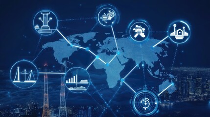 Poster - Global Network Connections: A Digital World Map