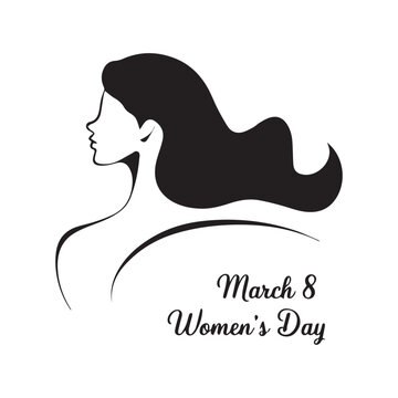 women day typography design