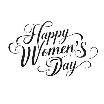 women day typography design