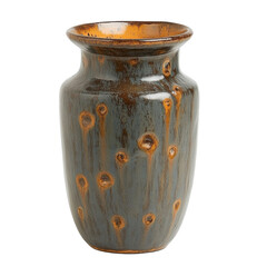 Wall Mural - gray and orange ceramic vase with texture