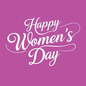 happy women's day typography