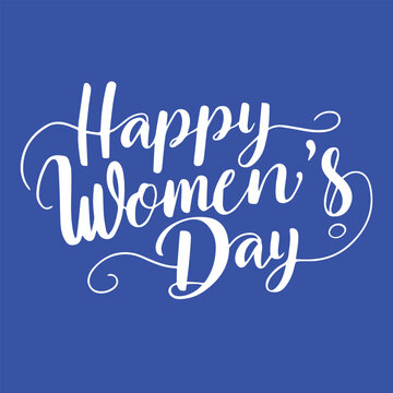 happy women's day typography