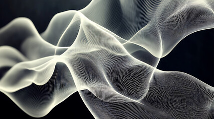 Poster - Abstract lines comming together and defining the direction, technology background
