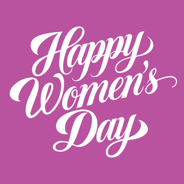 happy women's day typography