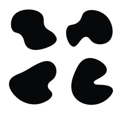 Poster - Set of abstract blob dynamic shape for card or template design flyer