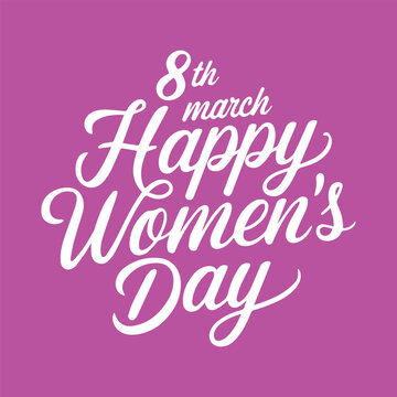 happy women's day typography