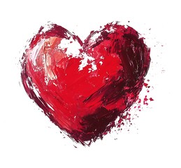 Wall Mural - red heart made of splashes