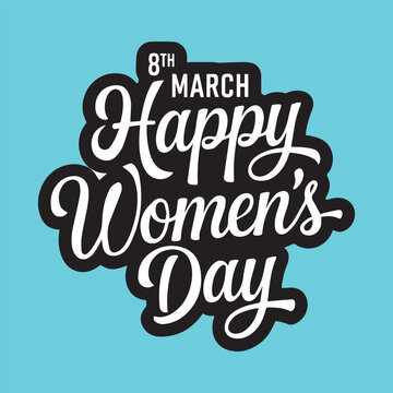 happy women's day typography