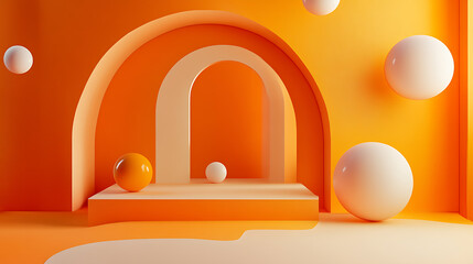 Poster - Modern digital abstract 3d background, copy space