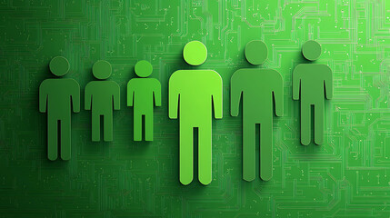 Aufkleber - On a green background, an icon for sustainable and ethical business showing environmental, social, and governance factors