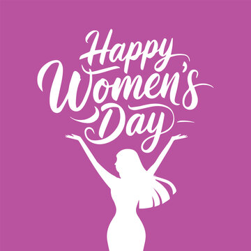 happy women's day typography