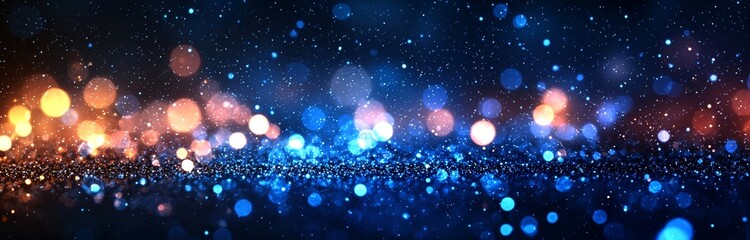Poster - a gradient background in a studio room is made up of a dark and soft blue abstract cement wall